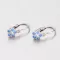 Dětské náušničky bílé zlato 585 zirkon modré kameny 52DN-2744BM