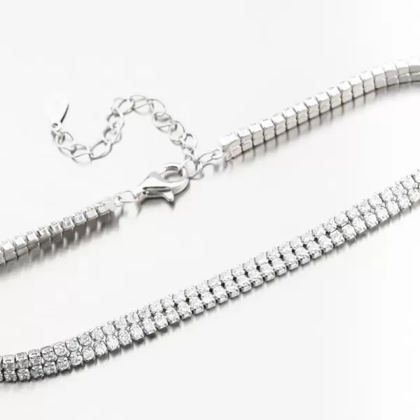 Stříbrný náramek se zirkony BST-14520