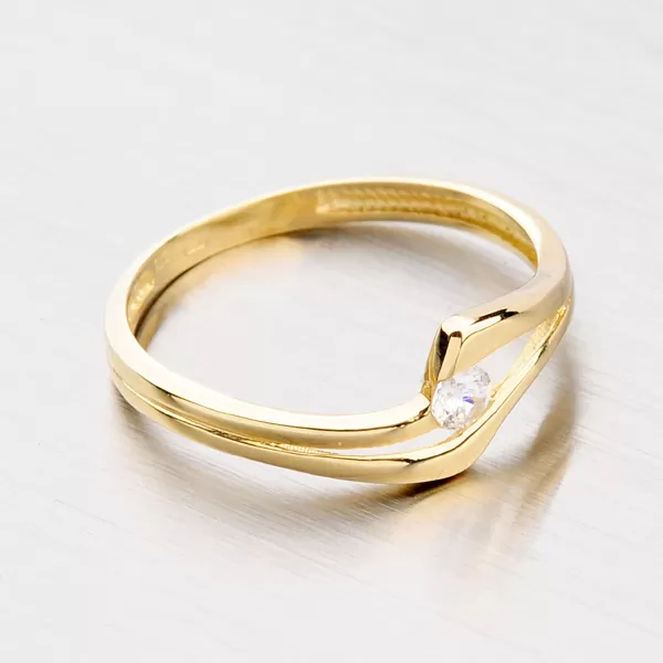 Elegantní zlatý prsten 451P-115047