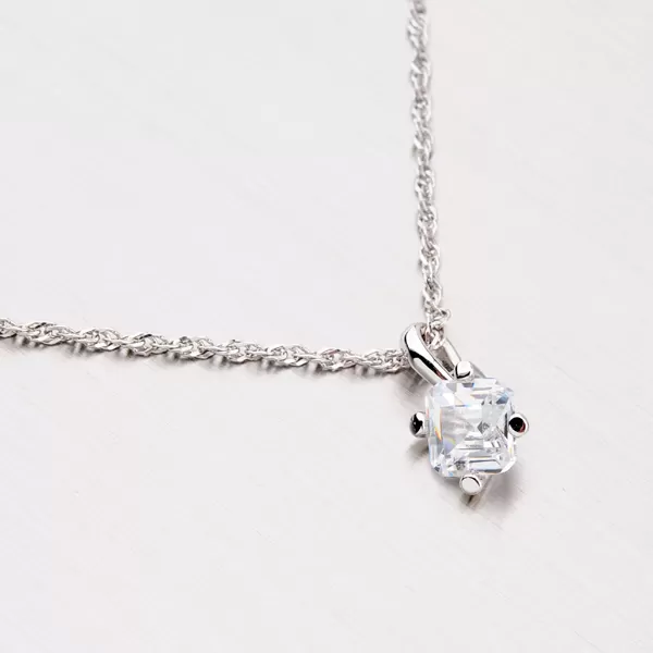 Přívěsek se zirkonem z bílého zlata GZ2271B