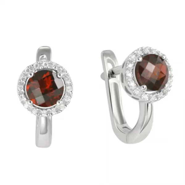 Prsten s diamanty a s granátem GKW47231GRA