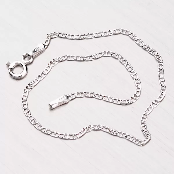 Gravírovaný stříbrný řetízek CHRS-10-040-PAVE2L