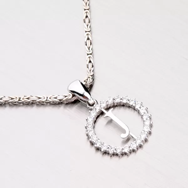 Stříbrné písmenko se zirkony - J MPN5192-J