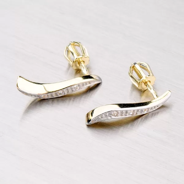 Zlaté visací náušnice DZ1665