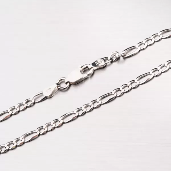 Stříbrný náramek Figaro 3+1 CHRS-073-080-FLAT