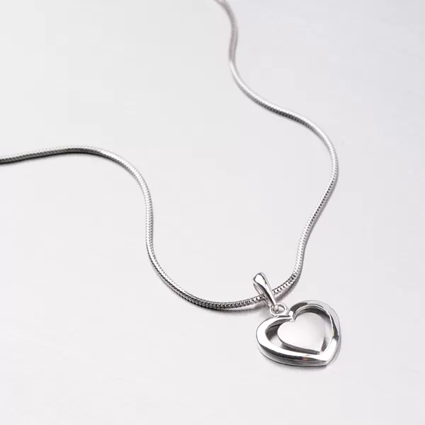 Srdce z bílého zlata DZ1816B