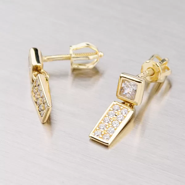 Visací zlaté náušnice GZ2363