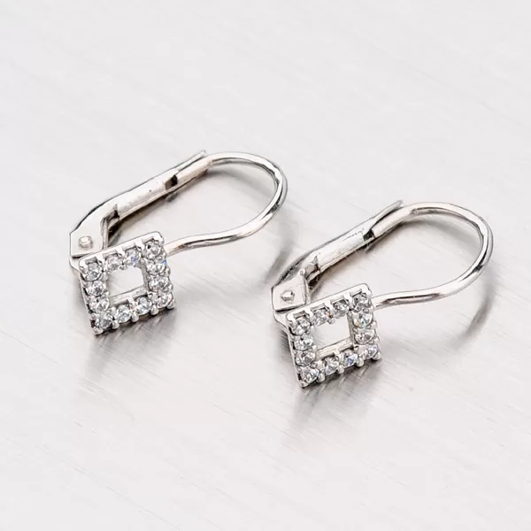 Náušnice z bílého zlata se zirkony 358-0191