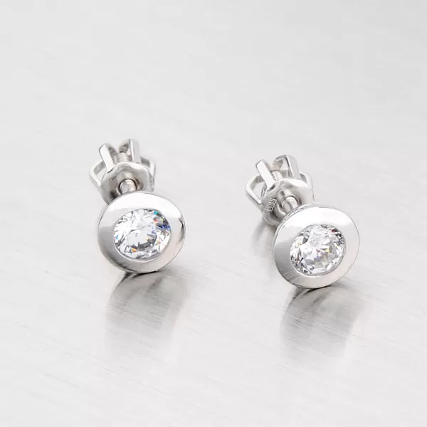 Pecky z bílého zlata GZ2294B