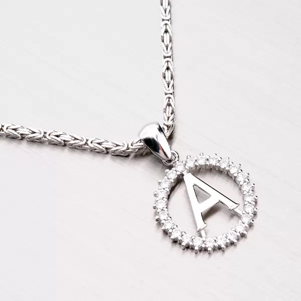 Stříbrné písmenko se zirkony - A MPN5192-A