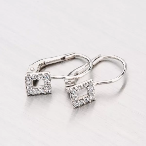 Náušnice z bílého zlata se zirkony 358-0191