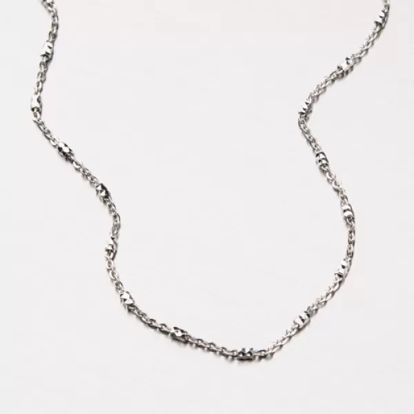 Stříbrný řetízek s gravírovanými válečky CHRS-TUBE2BRT-030