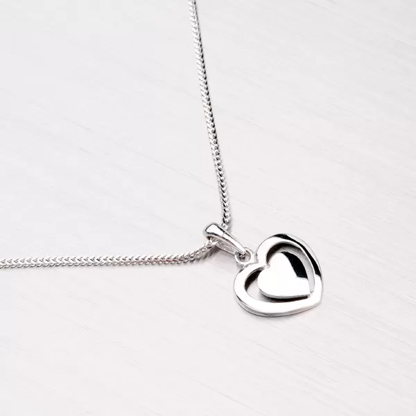 Srdce z bílého zlata DZ1816B