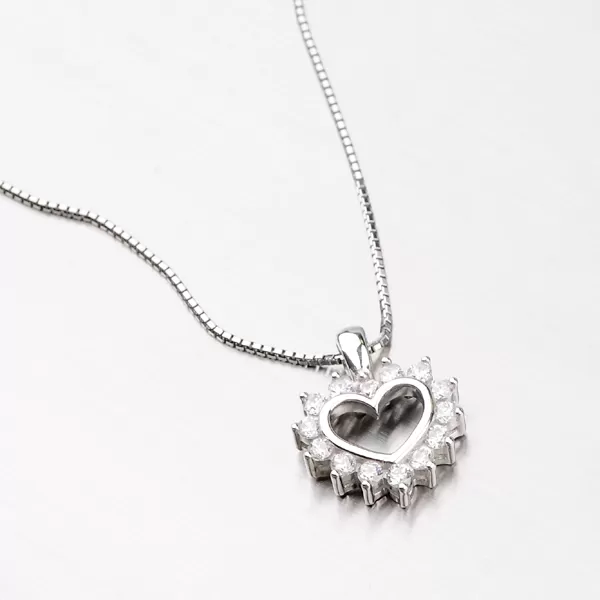 Zlaté srdce se zirkony DZ1975B