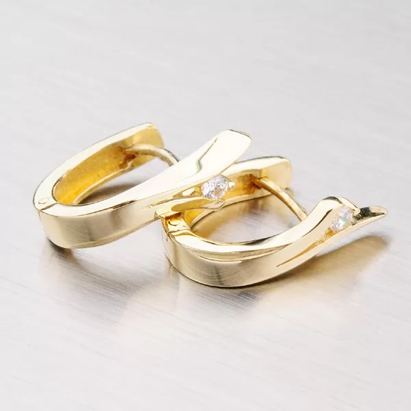 Zlaté náušnice se zirkonem DZ1795-ZL-ZIR