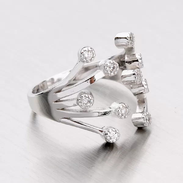 Stříbrný prsten se zirkony RXC04140132