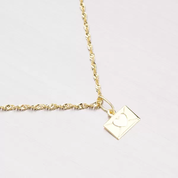 Přívěsek ze srdcem ze žlutého zlata 322P-131101