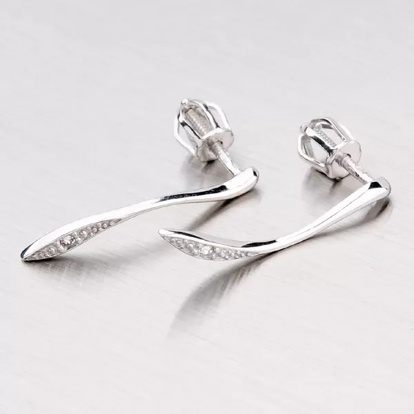 Visací náušnice z bílého zlata DZ2047B