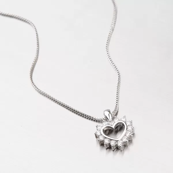 Zlaté srdce se zirkony DZ1975B