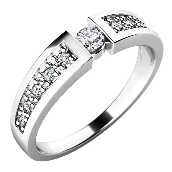 Dámský prsten s diamanty 10775D
