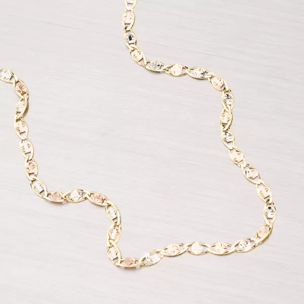 Kombinovaný zlatý náramek 44-1424