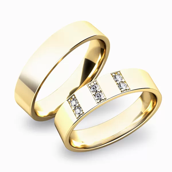 Zlaté snubní prsteny SP-61031B