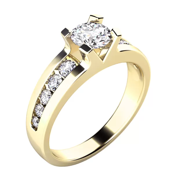 Zásnubní prsten se zirkony ZP-10776-B-ZIR