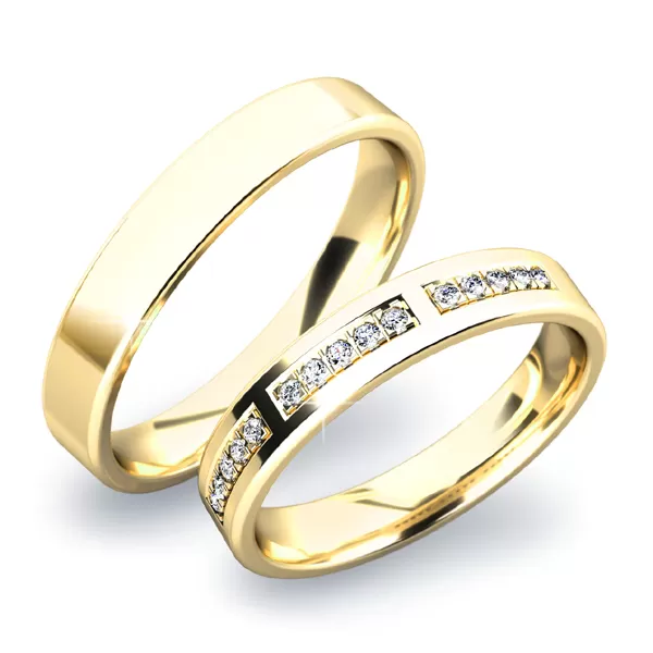 Snubní prsteny z bílého zlata SP-61018B