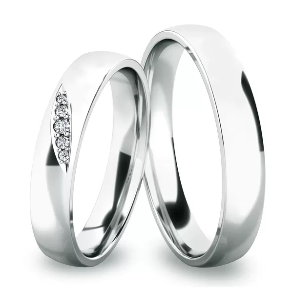 Snubní prsteny z bílého zlata SP-61038