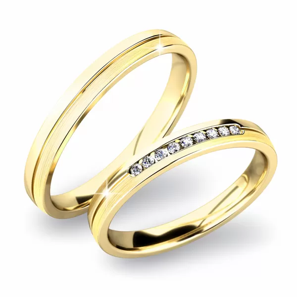 Snubní prsteny z bílého zlata SP-61042