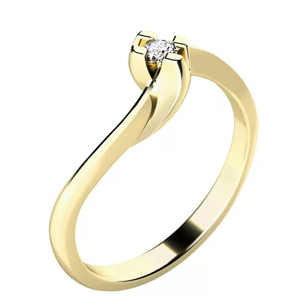 Dámský prsten s diamantem 10787D