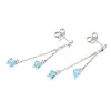 Dámské náušnice stříbro 925 krystaly visací M6015SW-Blue