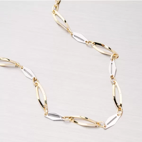 Náramek ze žlutého a bílého zlata 44-1503