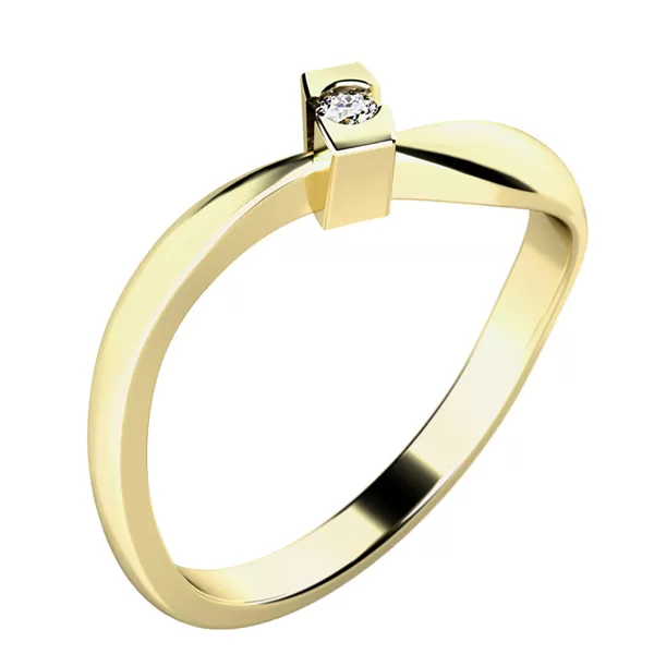 Dámský prsten s diamantem 10784D