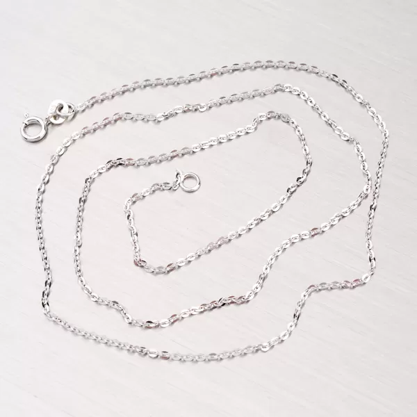 Řetízek z bílého zlata Anker 45-1409