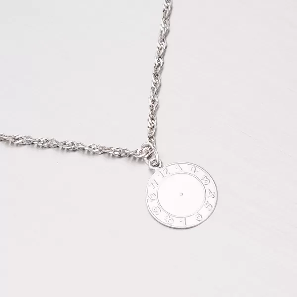 Přívěsek křtící hodiny z bílého zlata 13-112