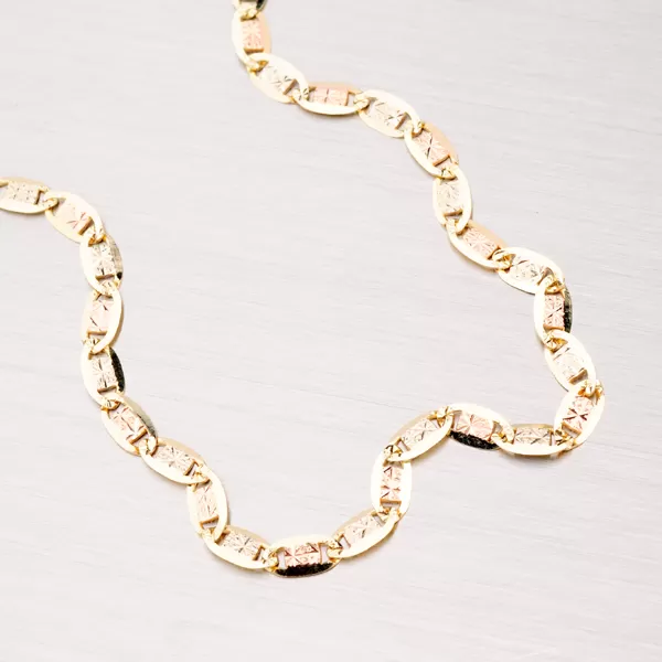 Kombinovaný zlatý náramek N304-0493