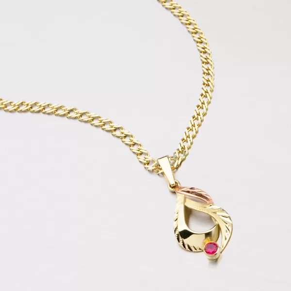 Zlatý přívěsek se zirkonem 53P-081CV