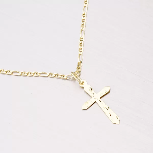 Zlatý přívěsek křížek 322P-130101