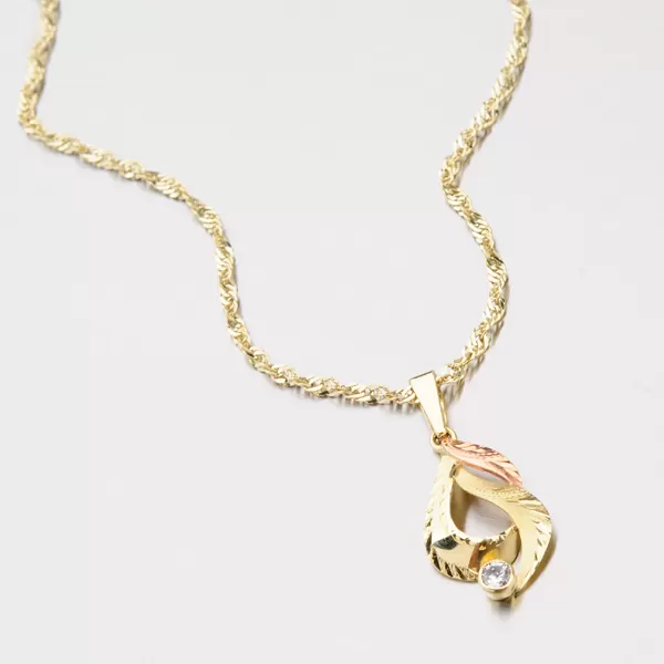 Zlatý přívěsek se zirkonem 53P-081B