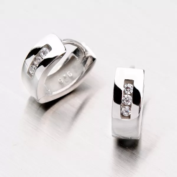 Stříbrné náušnice se zirkony OKP-439P-OKS