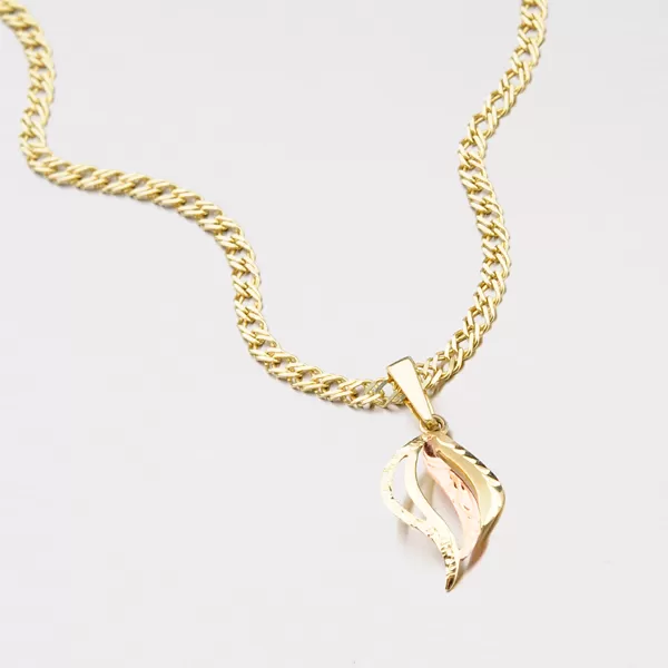 Zlatý přívěsek s ručním rytím 53P-006