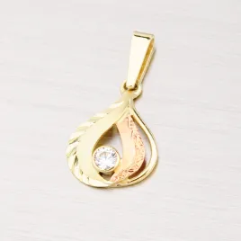 Dámský přívěsek zlato 585 zirkon 53P-079B