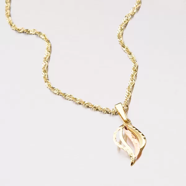 Zlatý přívěsek s ručním rytím 53P-006