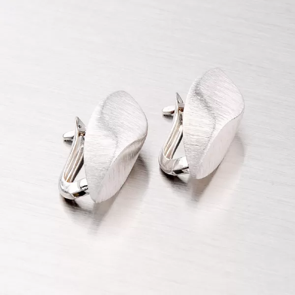 Stříbrné náušnice matné CSK-283-OKS