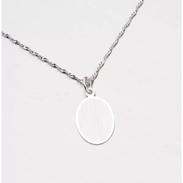 Stříbrný oválný přívěsek CZA-005-TPZG