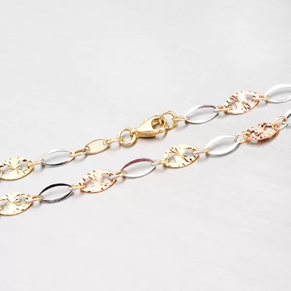 Zlatý náramek s gravírováním 44-1685