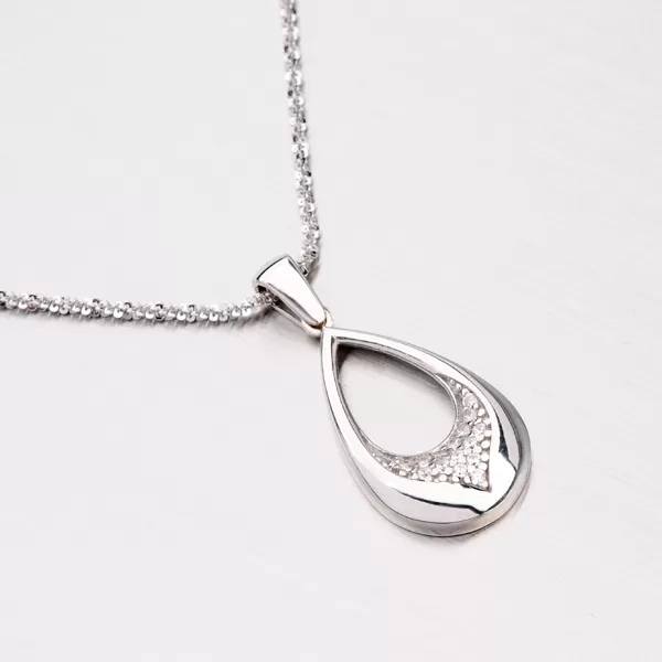 Přívěsek ve tvaru slzy ze stříbra ZS-044P-OKS