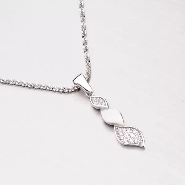 Stříbrný přívěsek se zirkony ZS-086P-OKS