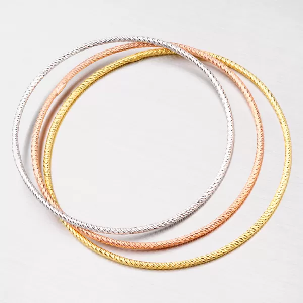 Pozlacený pevný stříbrný náramek MBR2003DO